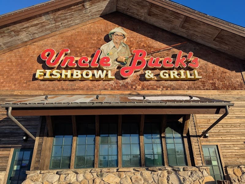 Interior view of Uncle Buck's Fish Bowl and Grill bowling alley