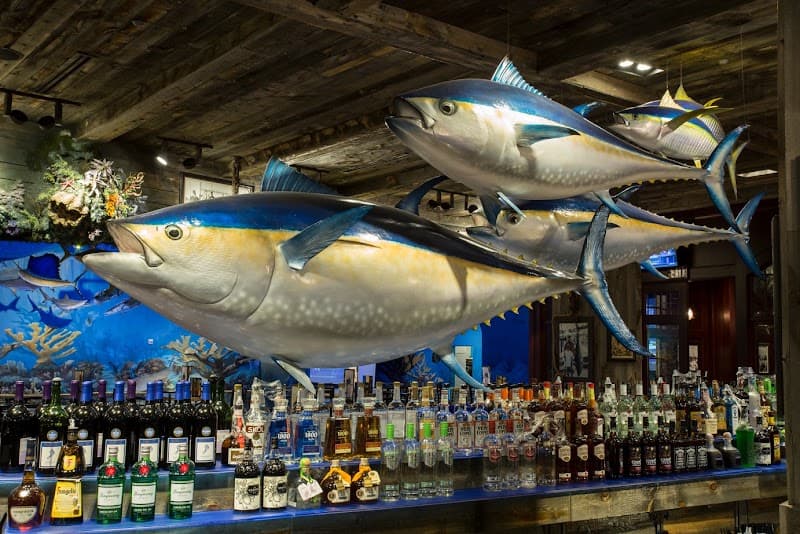 Interior view of Uncle Buck's Fish Bowl and Grill bowling alley
