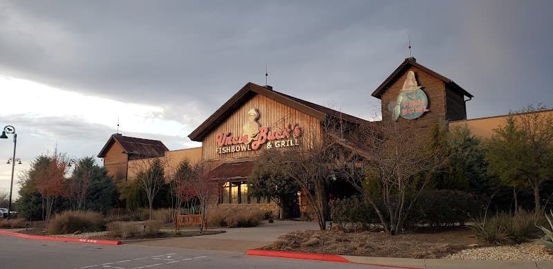 Interior view of Uncle Buck's Fish Bowl and Grill bowling alley