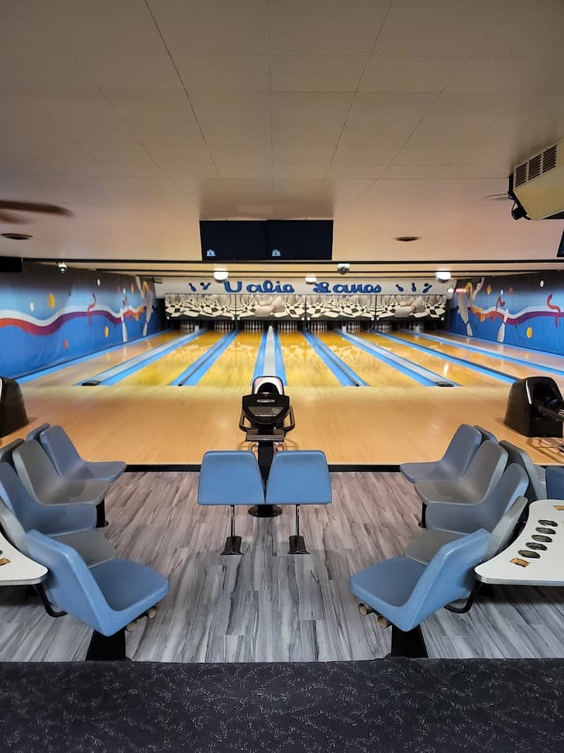Interior view of Valie Lanes bowling alley