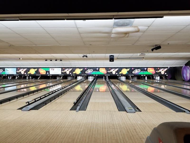Interior view of Victor Bowl bowling alley
