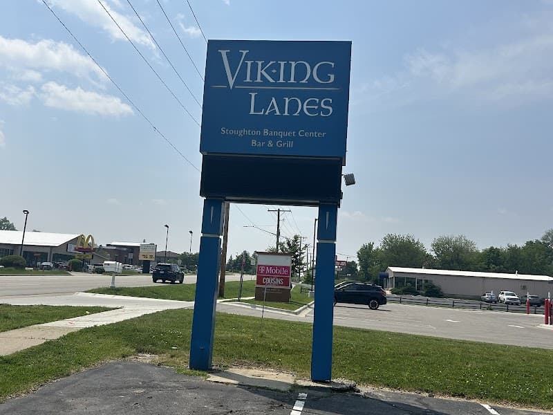 Interior view of Viking Lanes bowling alley