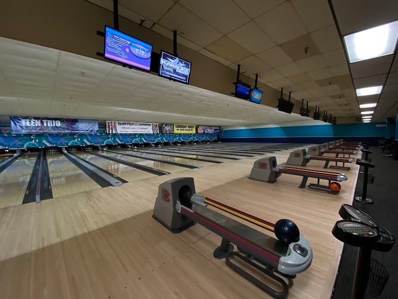 Interior view of Vision Lanes bowling alley