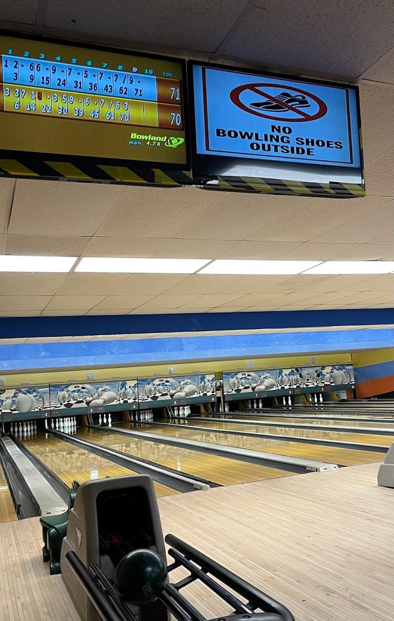 Interior view of Walton Lanes bowling alley