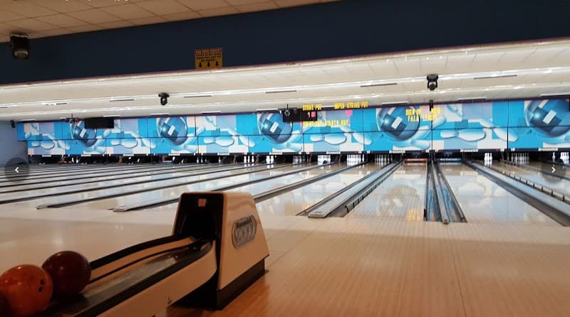 Interior view of West Park Lanes bowling alley