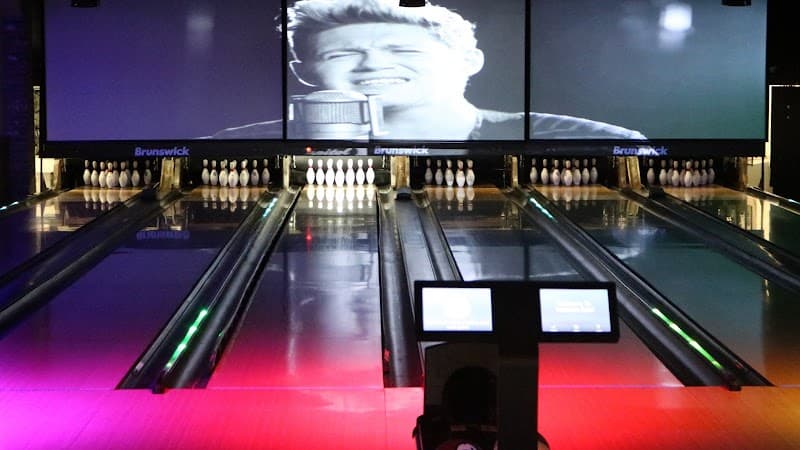 Interior view of Western Bowl bowling alley