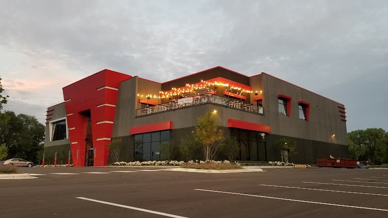Interior view of WhirlyBall Twin Cities bowling alley