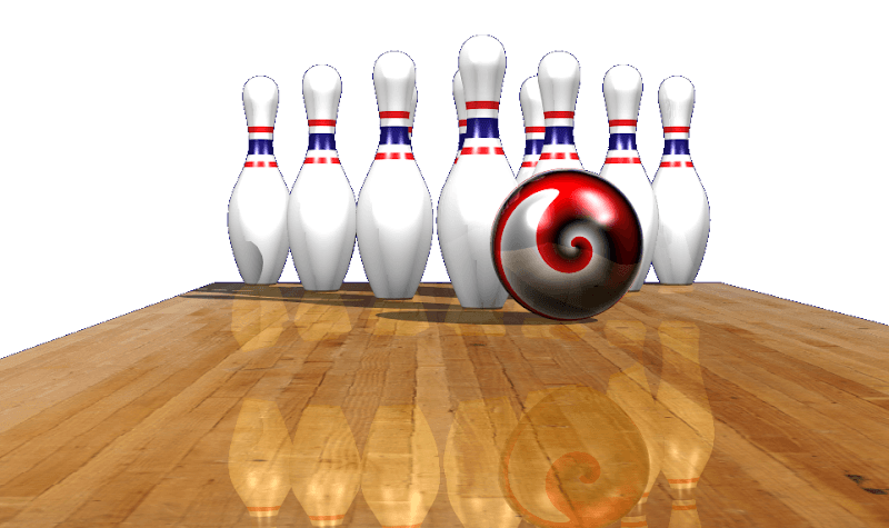 Interior view of Winnetka Bowl bowling alley