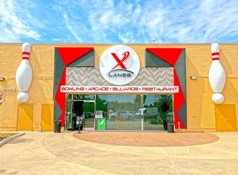 Interior view of XLanes bowling alley