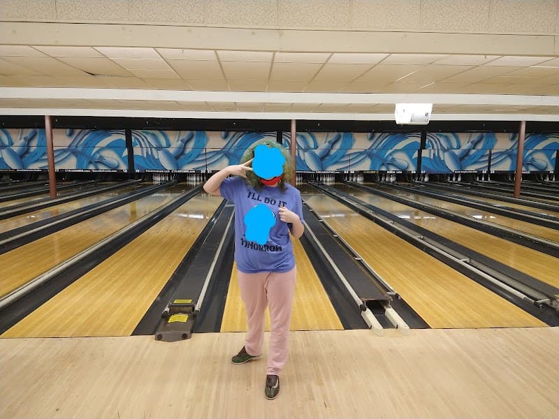 Interior view of Yankee Lanes bowling alley